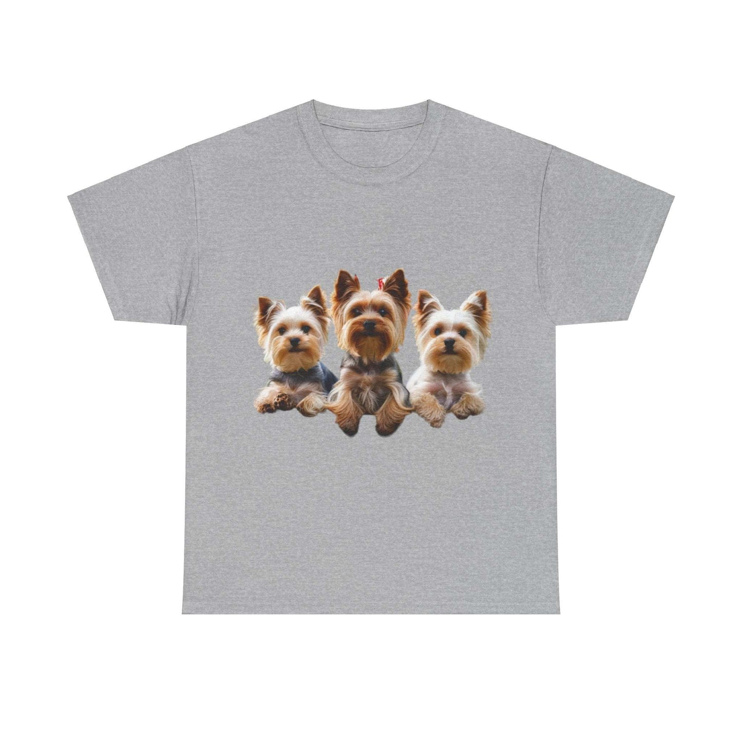 Unisex Heavy Cotton Tee - 3 Yorkshire Terrier