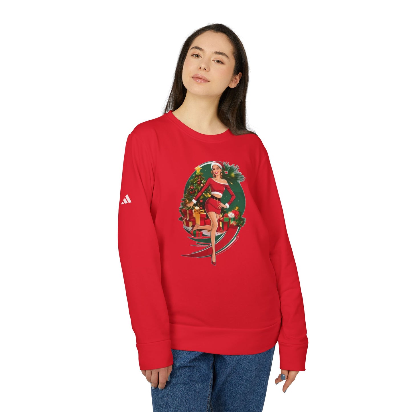 Felpa Girocollo Unisex Festiva - Design "Holiday Cheer" by Adidas