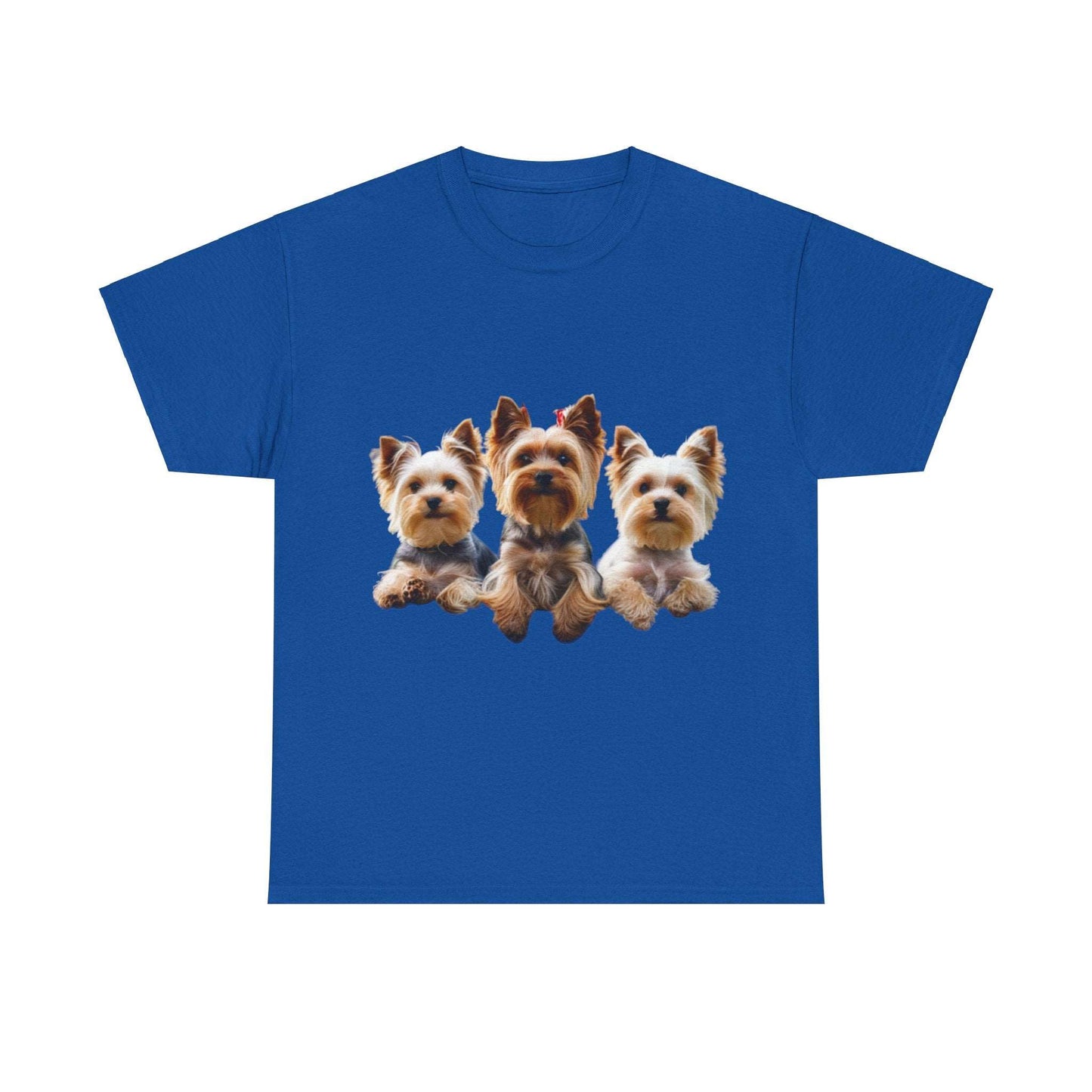 Unisex Heavy Cotton Tee - 3 Yorkshire Terrier