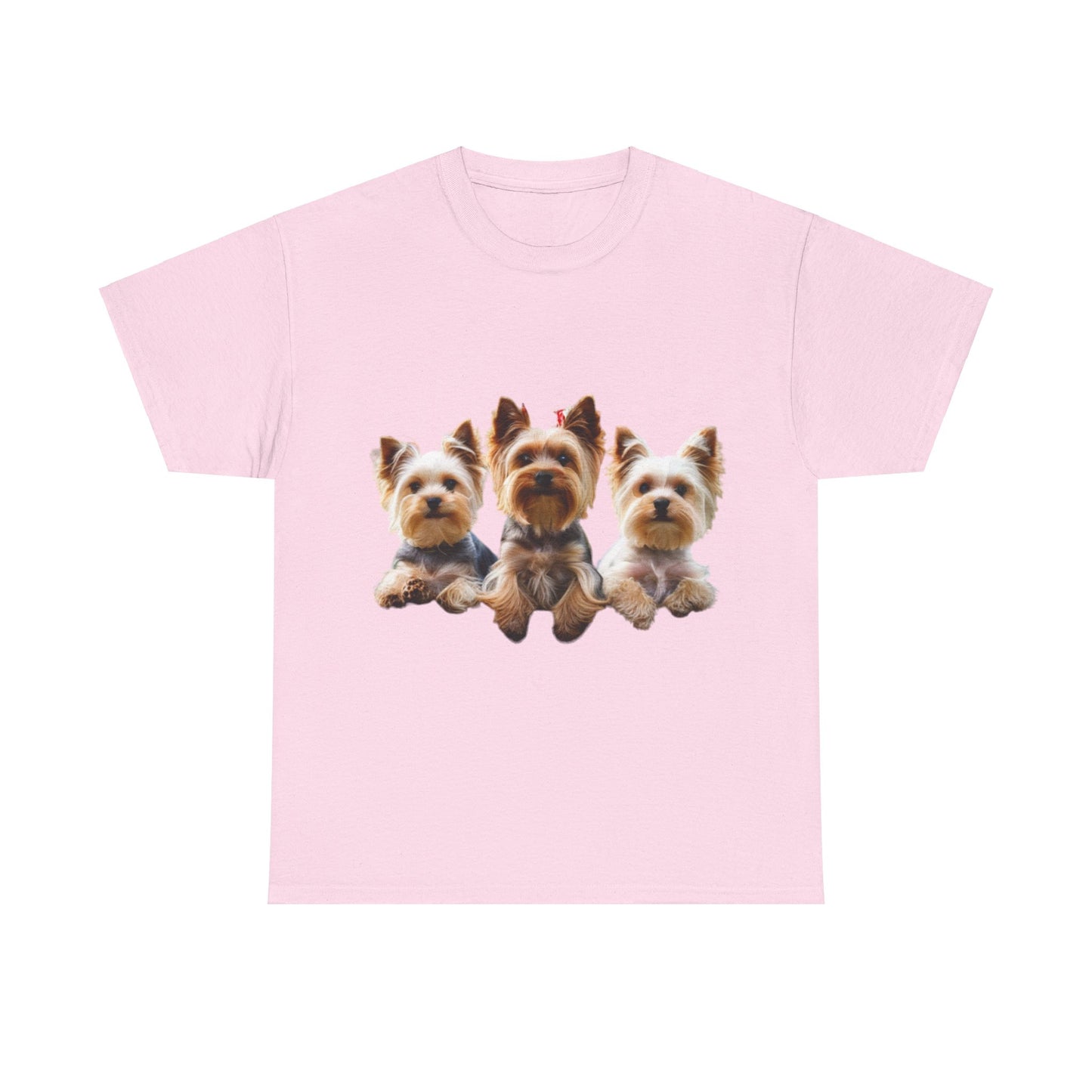 Unisex Heavy Cotton Tee - 3 Yorkshire Terrier