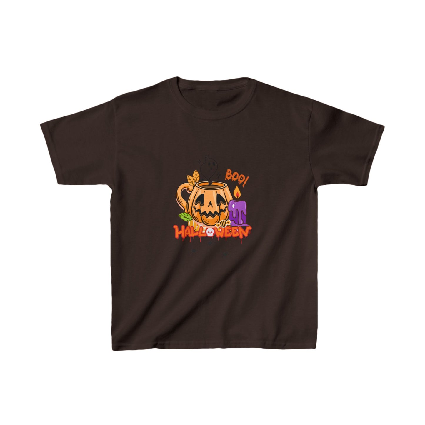 T-Shirt per Bambini di Halloween con Design di Zucca