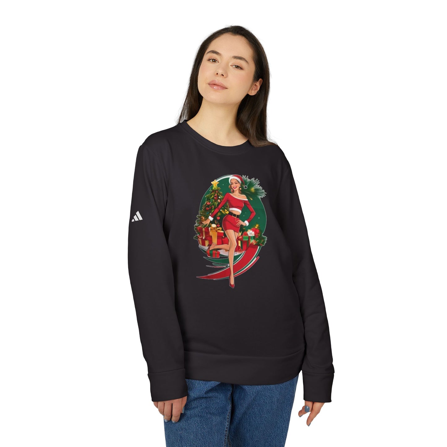 Felpa Girocollo Unisex Festiva - Design "Holiday Cheer" by Adidas