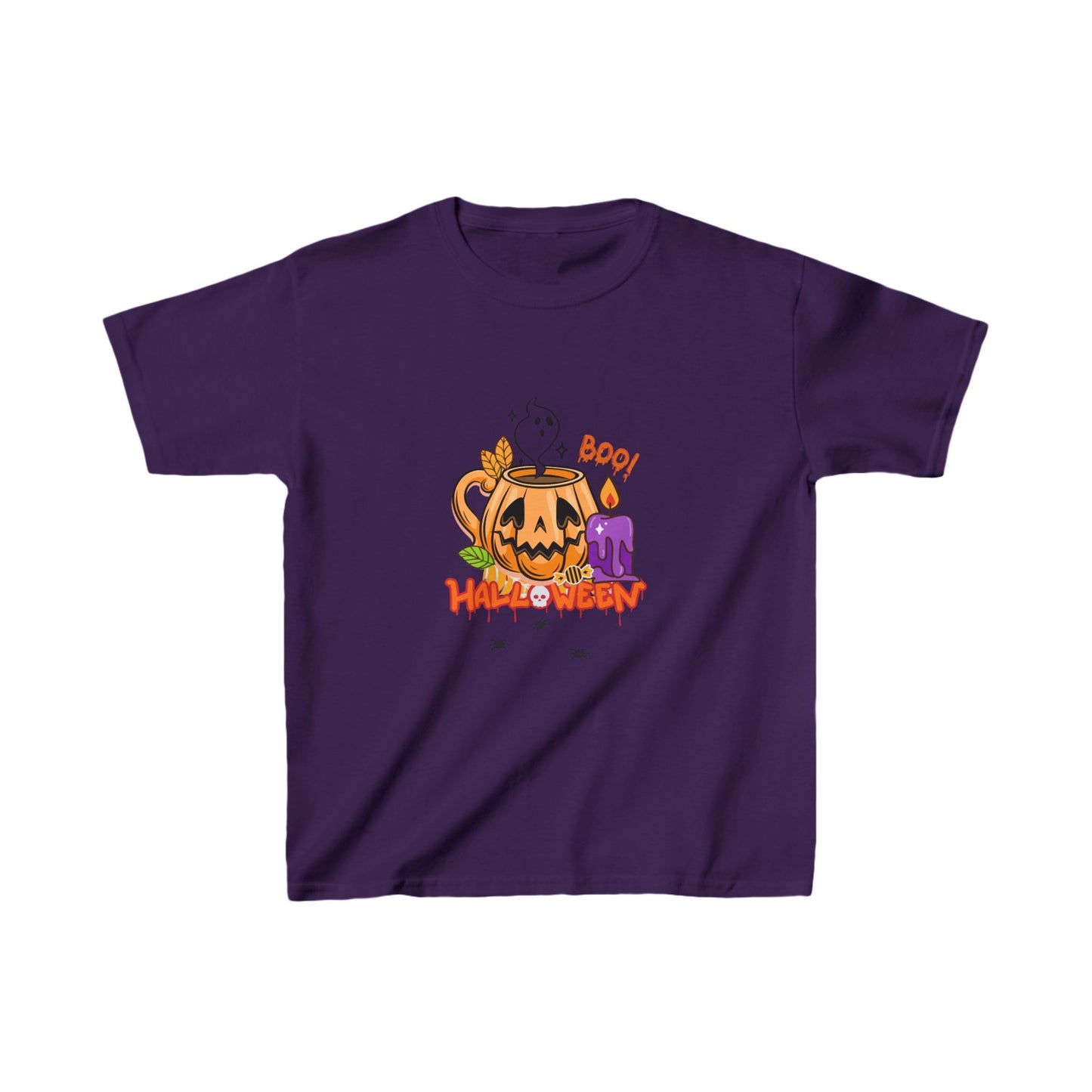 T-Shirt per Bambini di Halloween con Design di Zucca