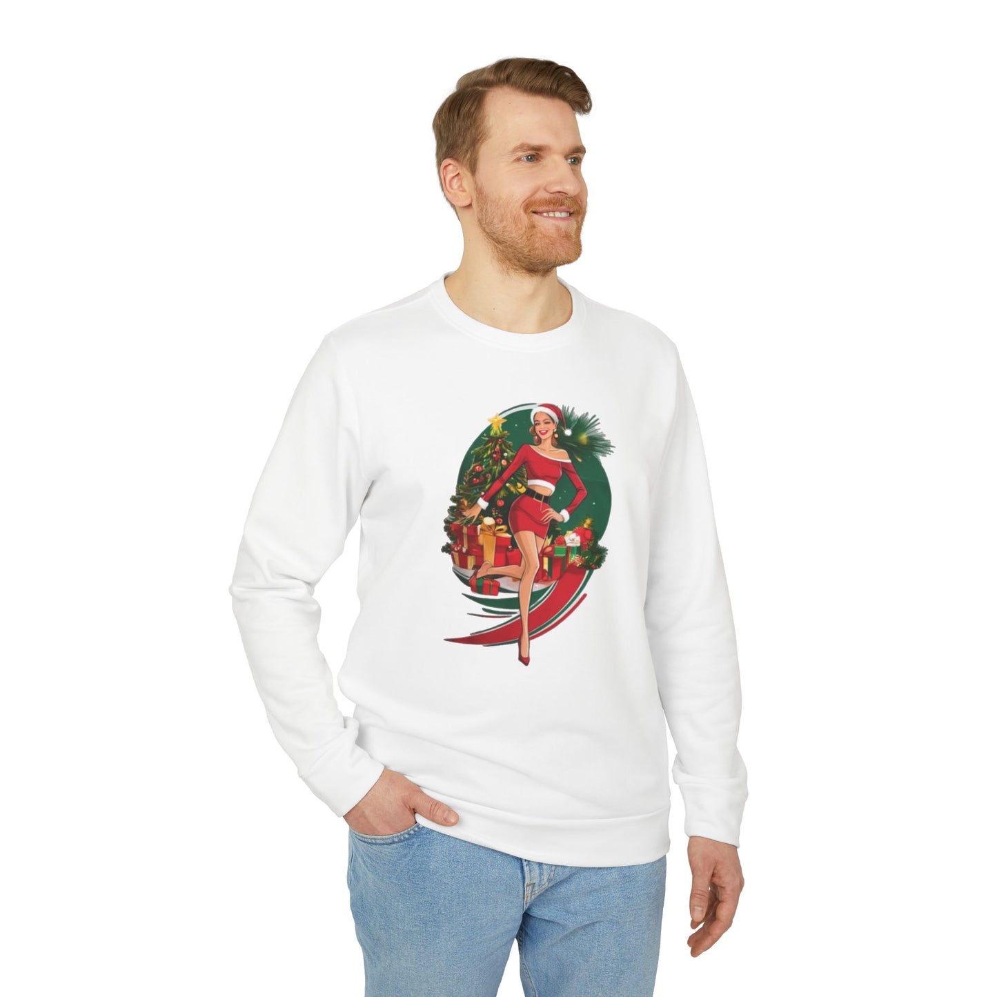 Felpa Girocollo Unisex Festiva - Design "Holiday Cheer" by Adidas