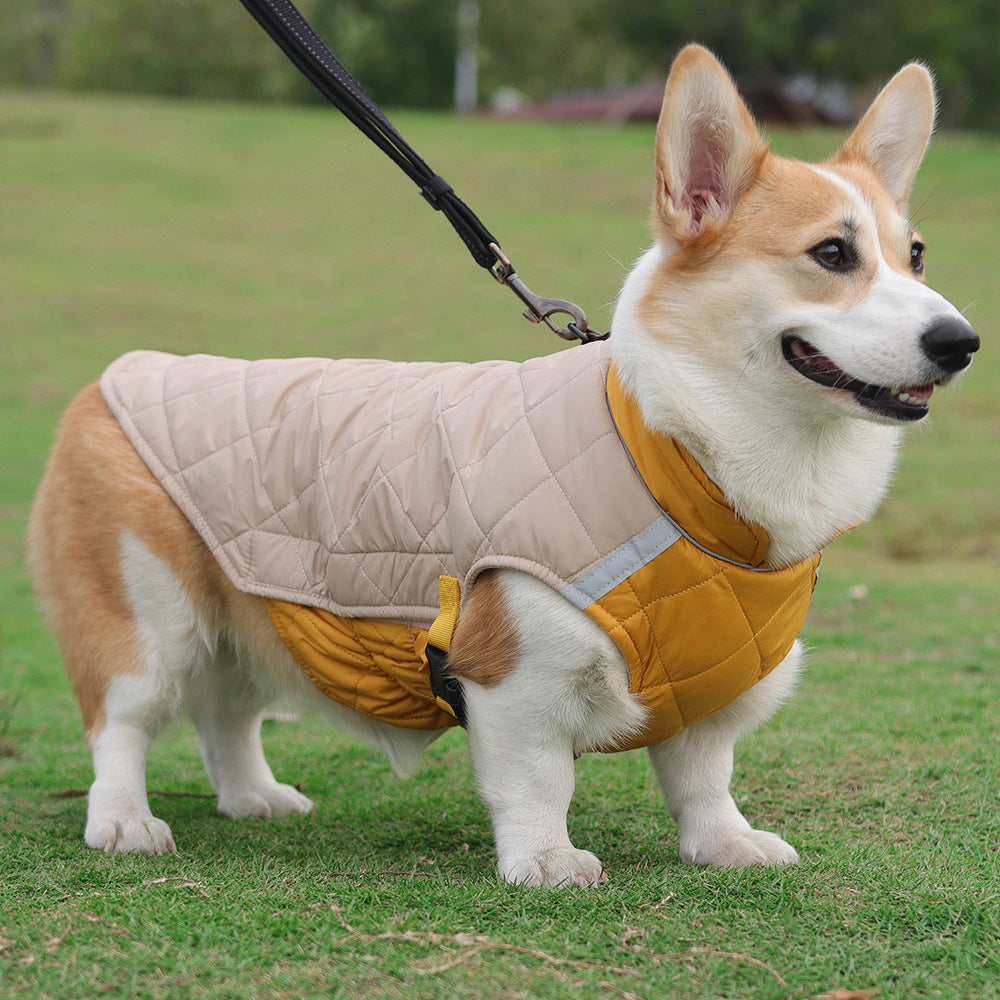 Cappotto Riflettente Caldo per Cani - Gilet Imbottito in Cotone Stile Casual | Abbigliamento per Animali Domestici