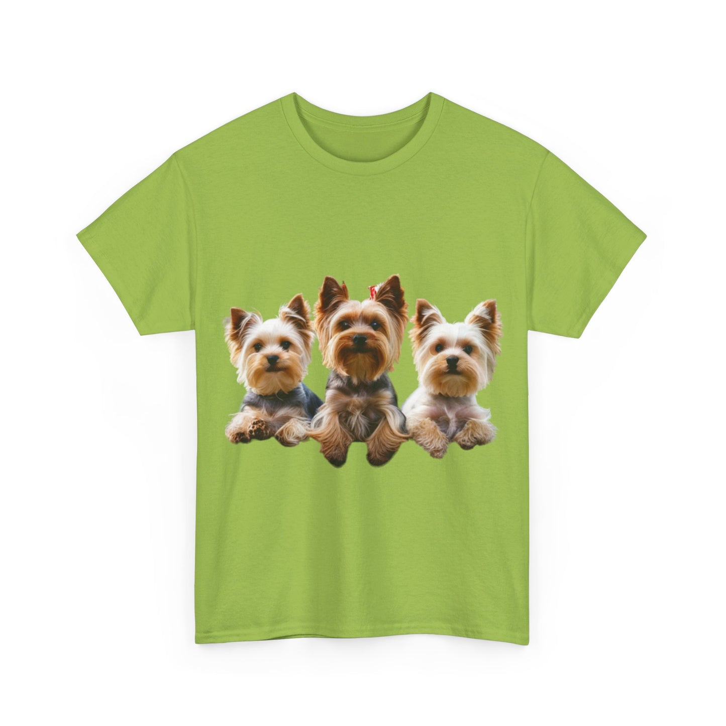 Unisex Heavy Cotton Tee - 3 Yorkshire Terrier