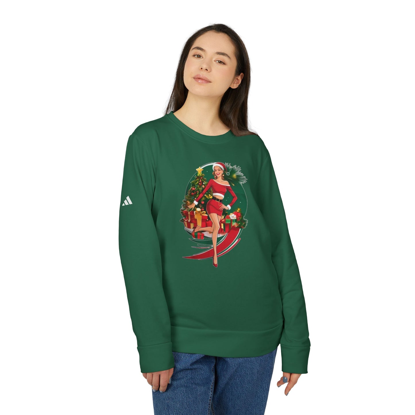 Felpa Girocollo Unisex Festiva - Design "Holiday Cheer" by Adidas