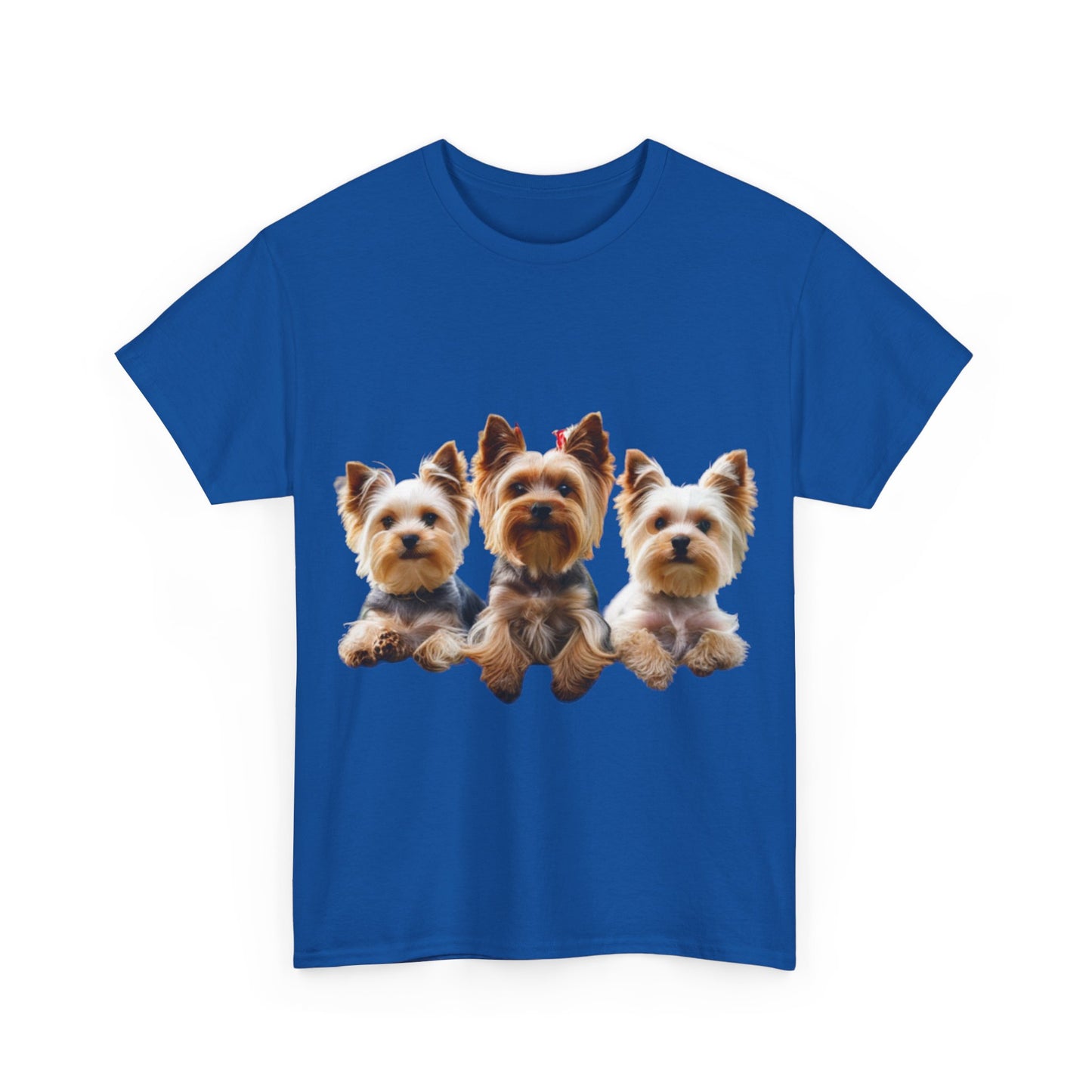 Unisex Heavy Cotton Tee - 3 Yorkshire Terrier