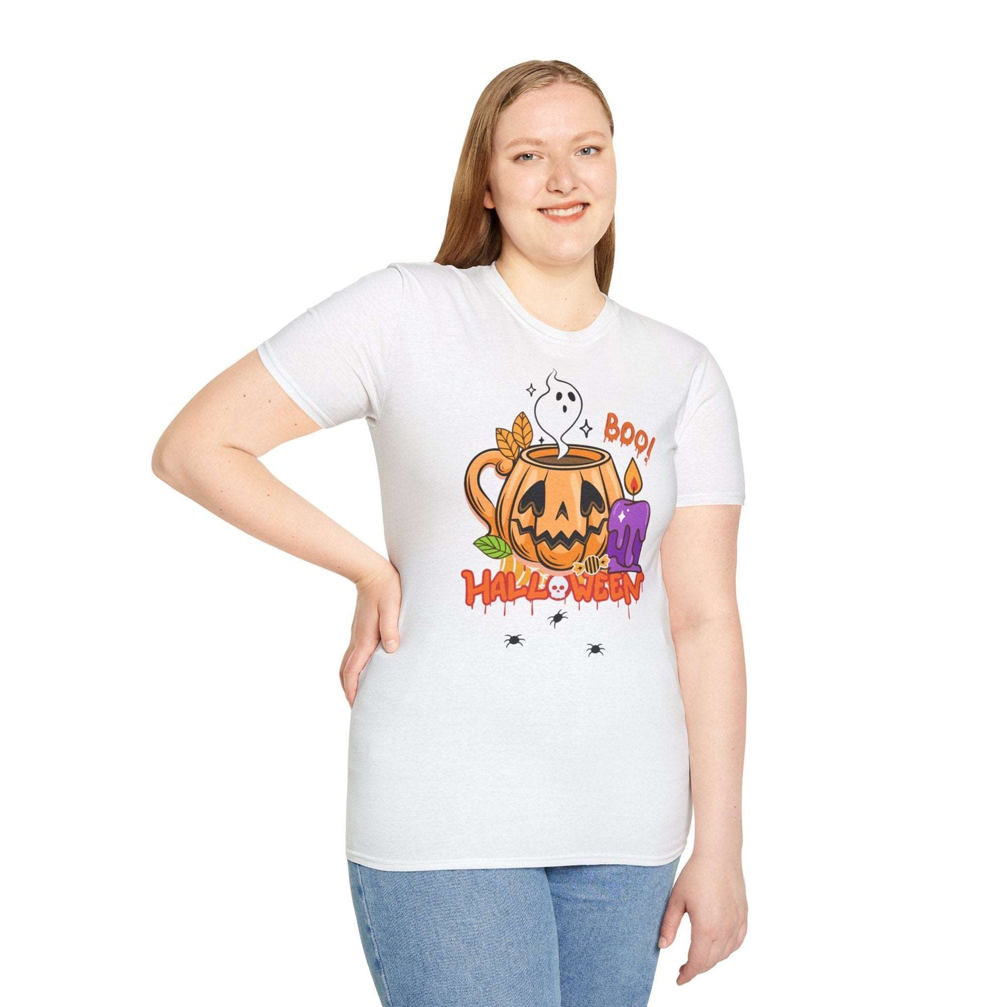 T-Shirt Unisex Softstyle per Halloween: Festeggia con Stile!