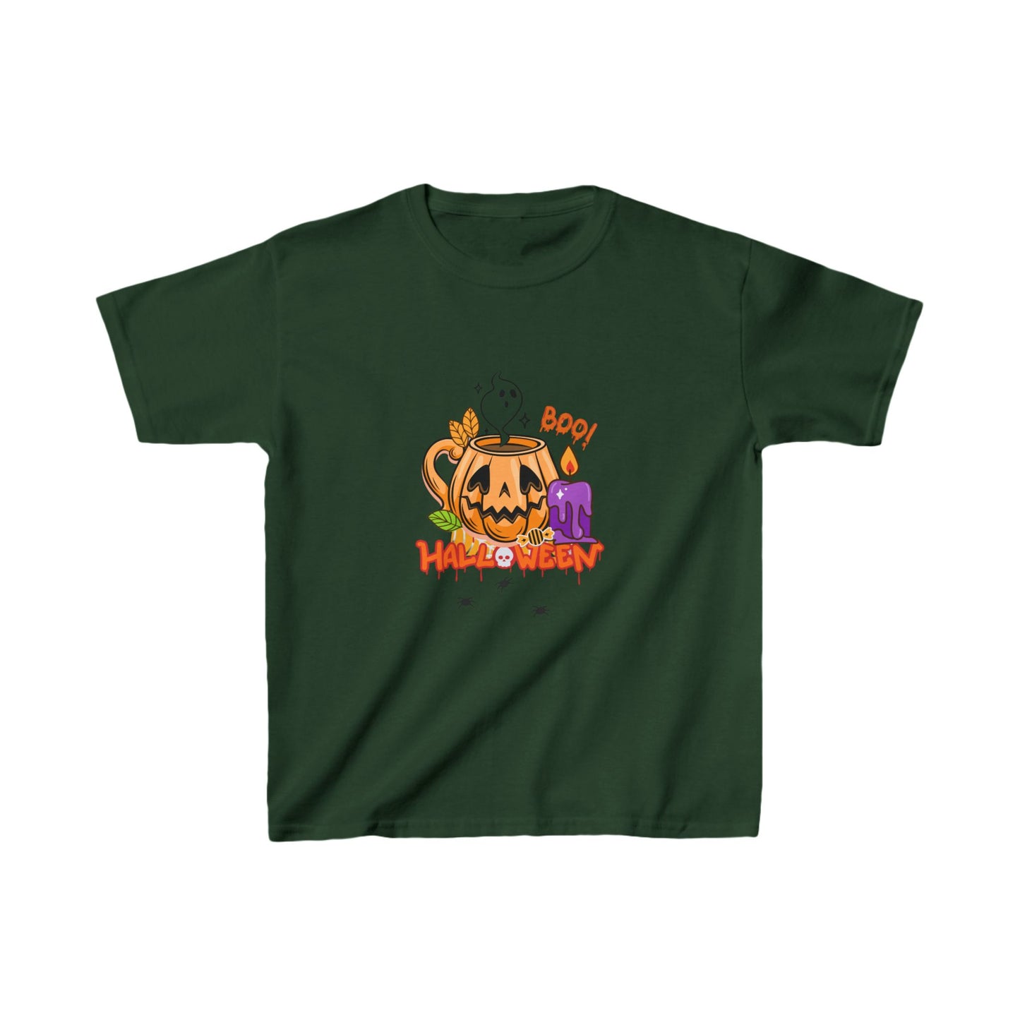 T-Shirt per Bambini di Halloween con Design di Zucca