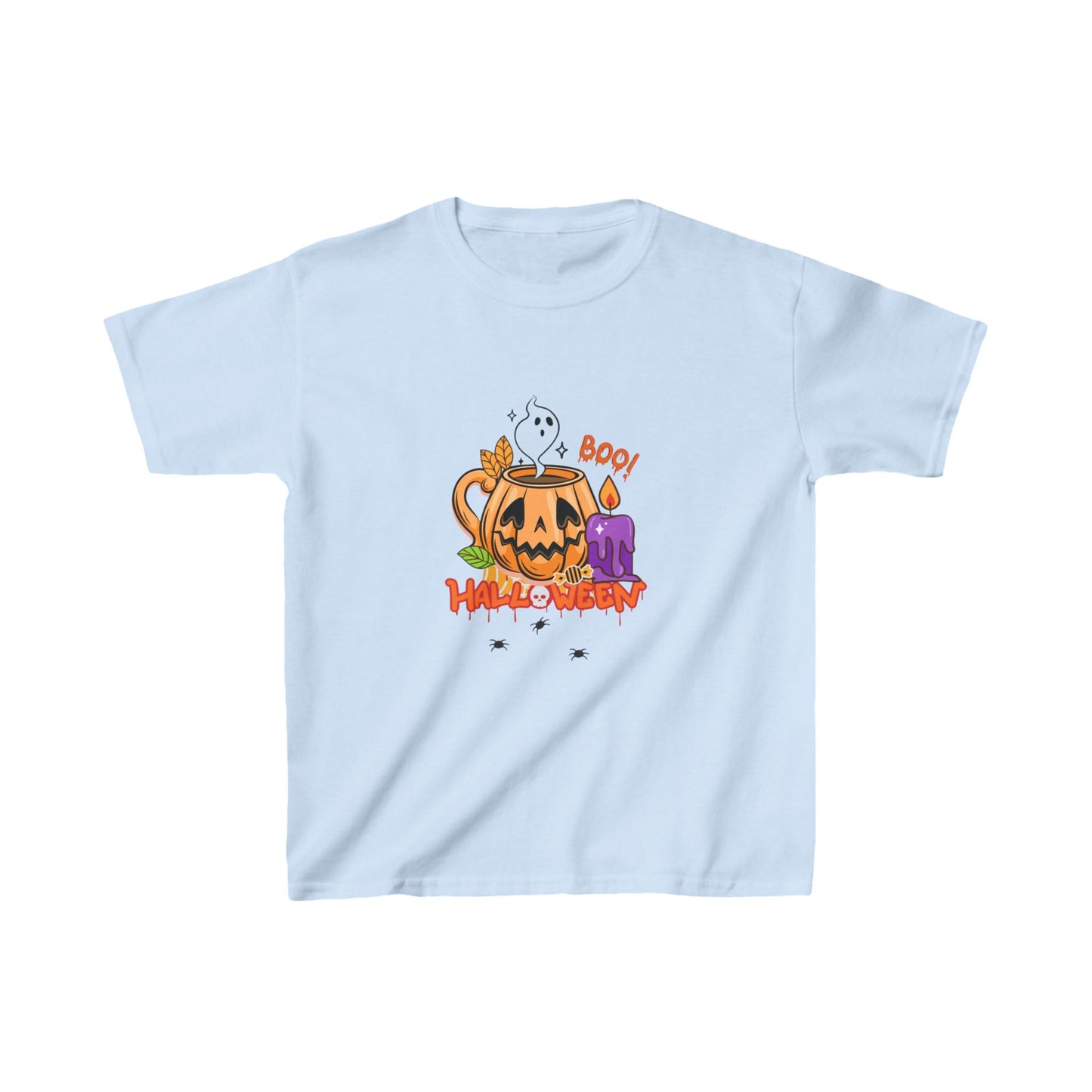 T-Shirt per Bambini di Halloween con Design di Zucca