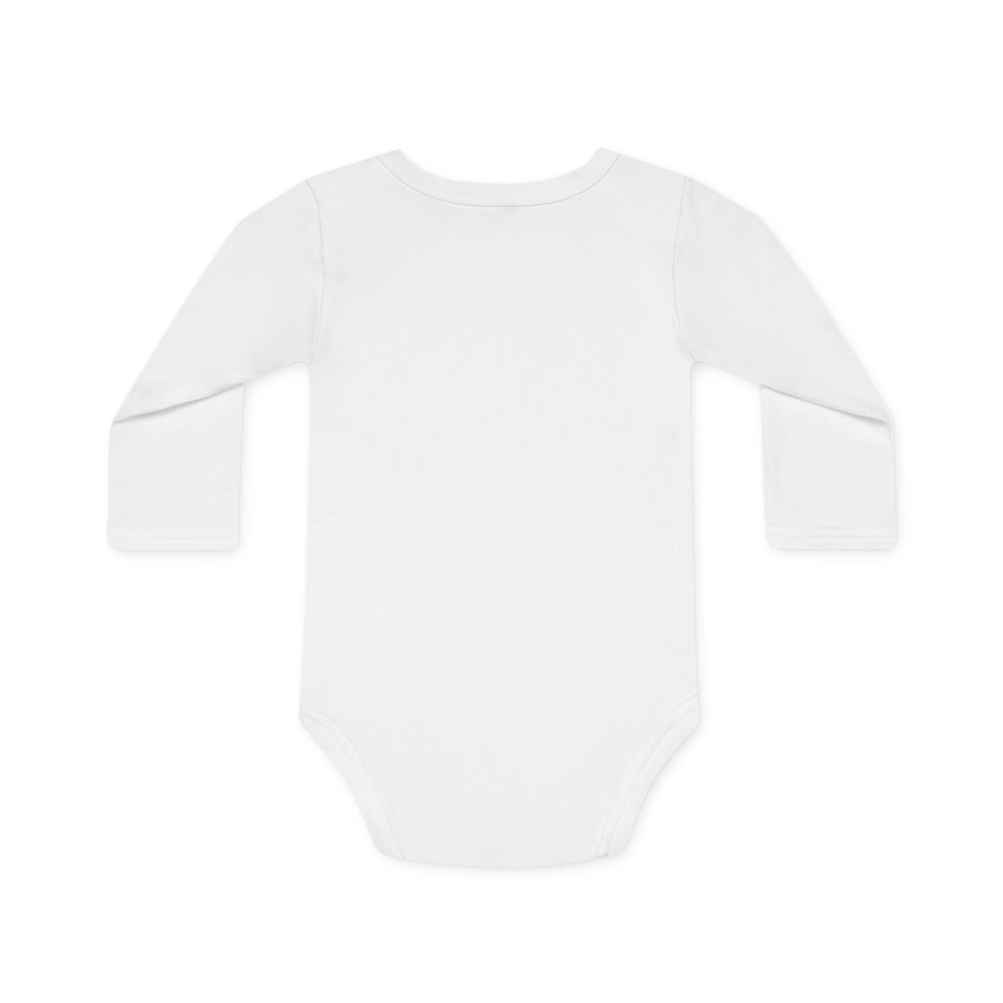 Body natalizio in cotone organico per bambini con maniche lunghe.