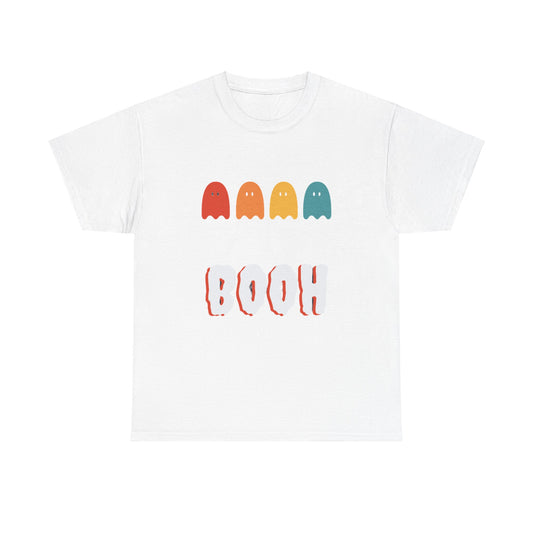 BOOH! Fun Unisex Heavy Cotton Tee - Maglietta in Cotone Pesante, Perfetta per Halloween e Look Casual