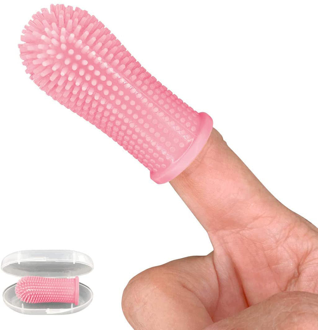 Spazzolino da denti per cani Pet Finger Set Pulizia dei denti Cura Spazzolino da denti per cani Silicone Dito Spazzolatura