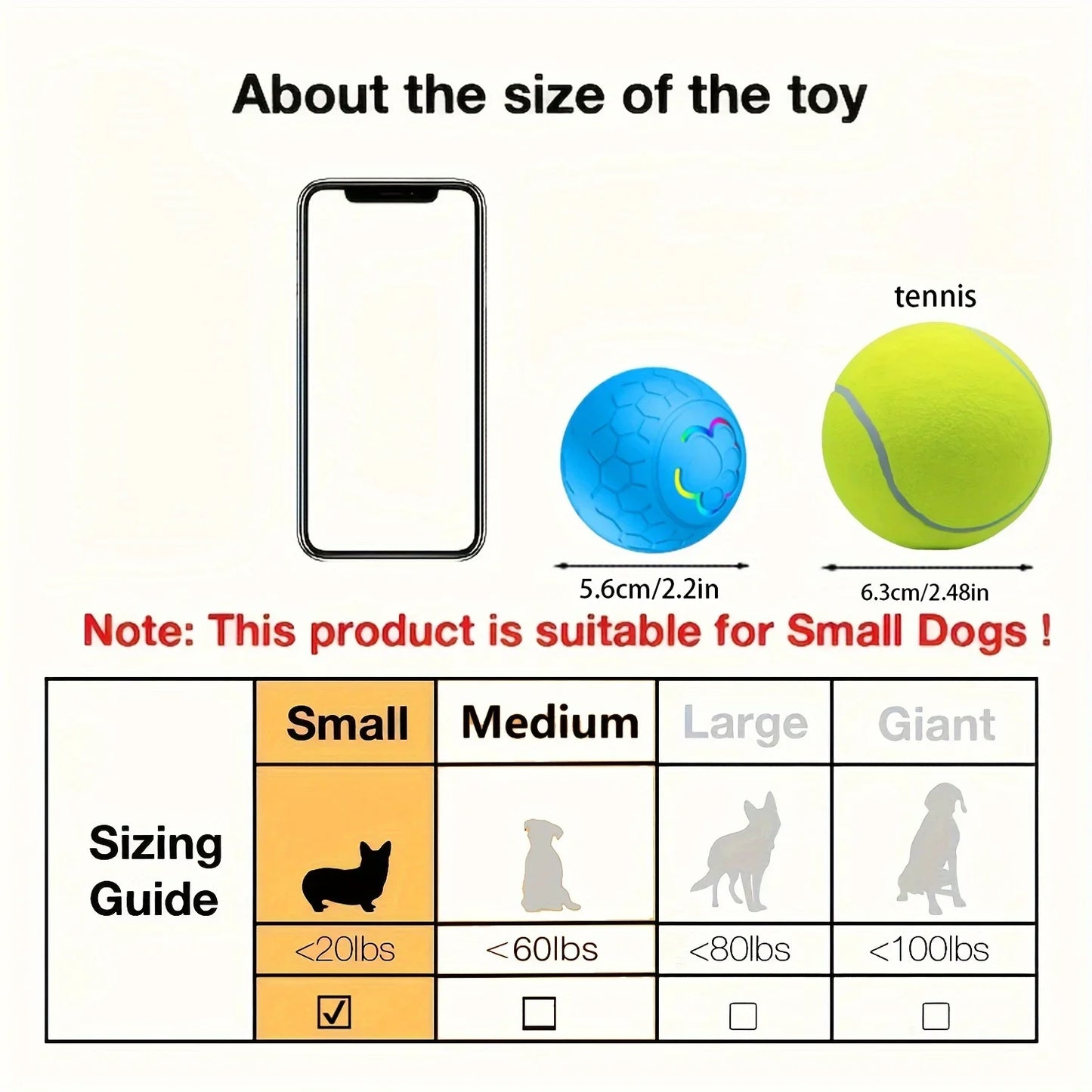 Palla Interattiva Ricaricabile per Cani e Gatti con Luci LED RGB - Giocattolo Stimolante e Resistente ai Morsi