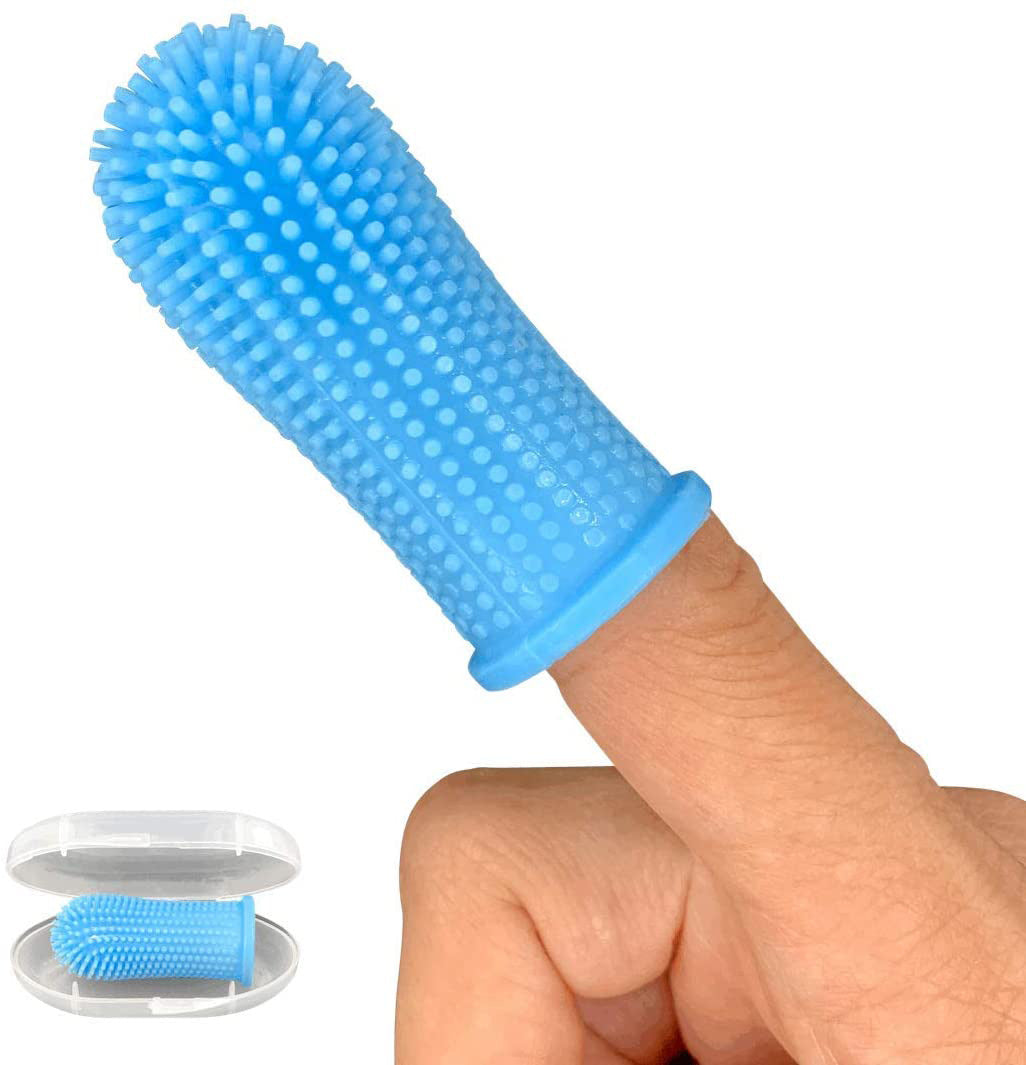 Spazzolino da denti per cani Pet Finger Set Pulizia dei denti Cura Spazzolino da denti per cani Silicone Dito Spazzolatura