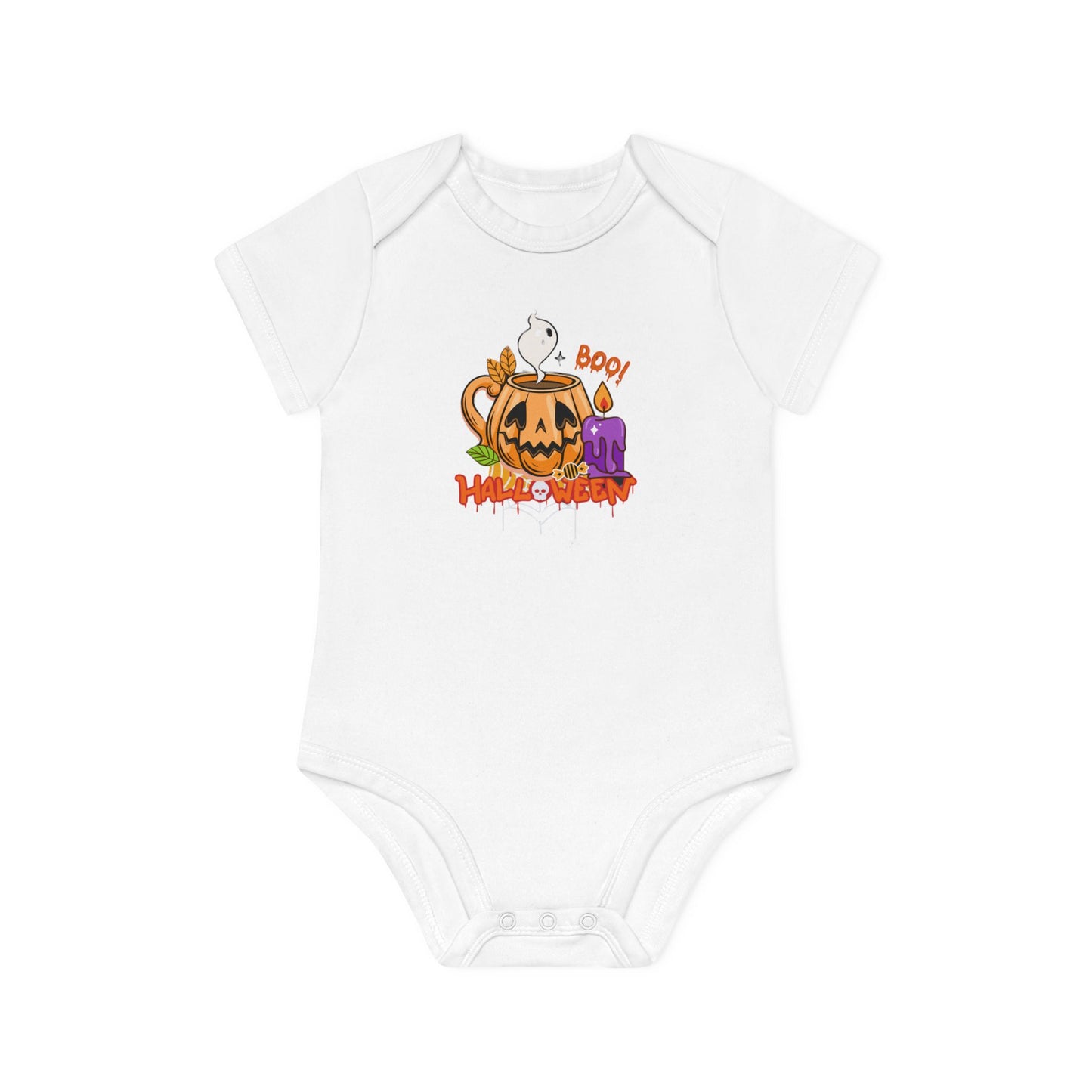 Boo-tiful Halloween Baby Bodysuit - Body per Bambini in Cotone Organico, Maniche Corte