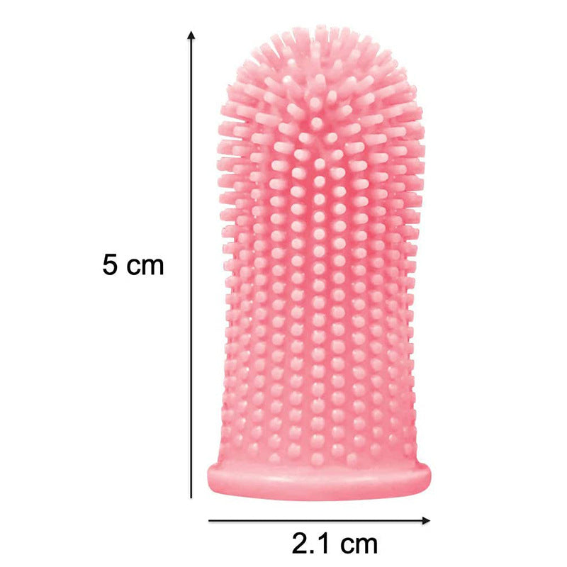 Spazzolino da denti per cani Pet Finger Set Pulizia dei denti Cura Spazzolino da denti per cani Silicone Dito Spazzolatura