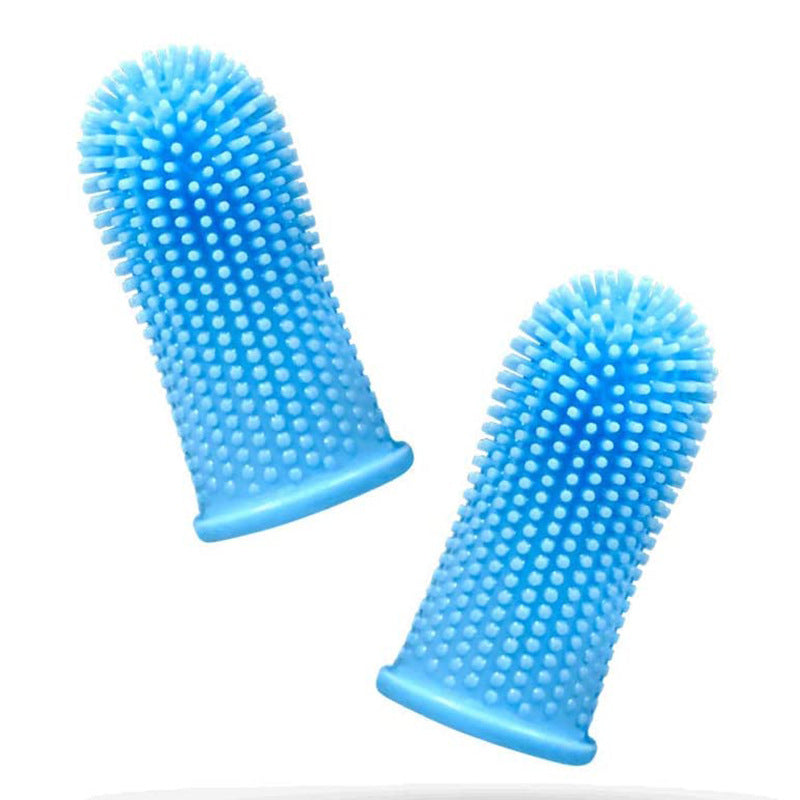 Spazzolino da denti per cani Pet Finger Set Pulizia dei denti Cura Spazzolino da denti per cani Silicone Dito Spazzolatura